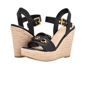 🖤🖤 Used like new Guess Hisley Espadrille Wedge Sandal Black Size 8